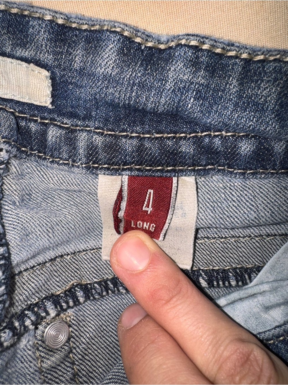 Stetson Women's Light Blue Flare Jeans with Maroon Size Tag